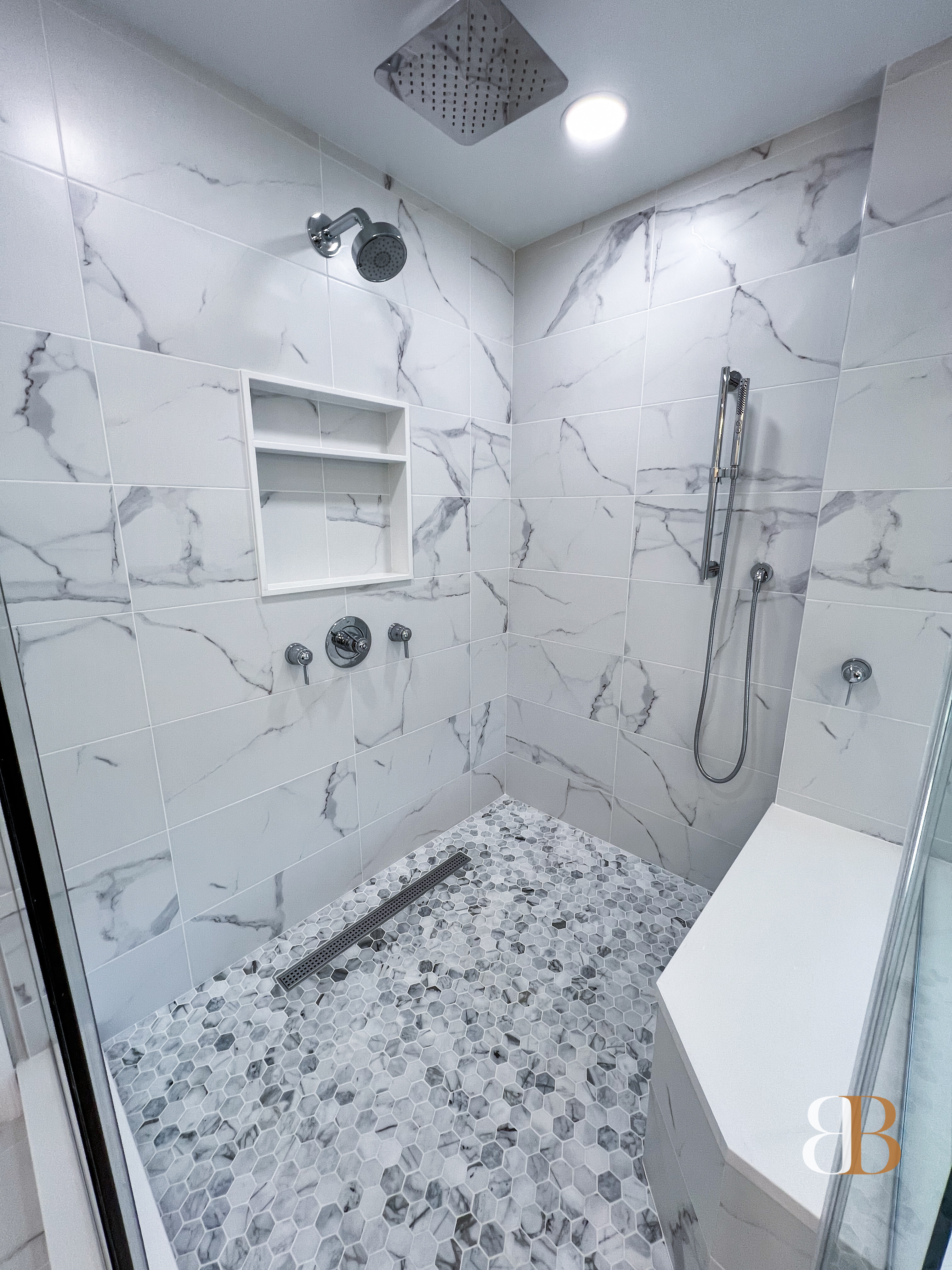 Transitional bathroom remodel in Ambler by B&B Associates Creations — photo 3